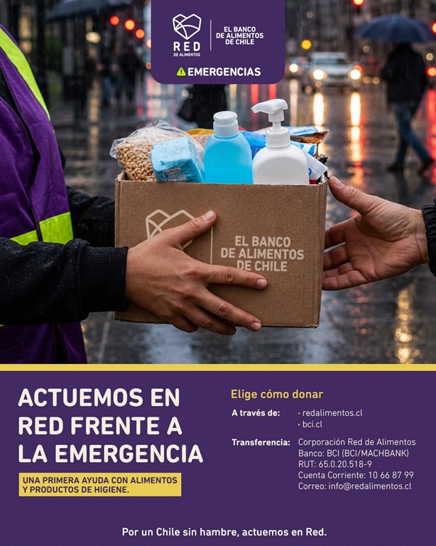 Banco Bci y Red de Alimentos activan red de apoyo para movilizar ayuda a zonas afectadas por el sistema frontal en diversas regiones Banco Bci y Red de Alimentos activan red de apoyo para movilizar ayuda a zonas afectadas por el sistema frontal en diversas regiones