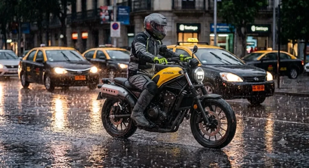 Pavimento mojado: Cinco recomendaciones para conducir una motocicleta de forma segura bajo la lluvia