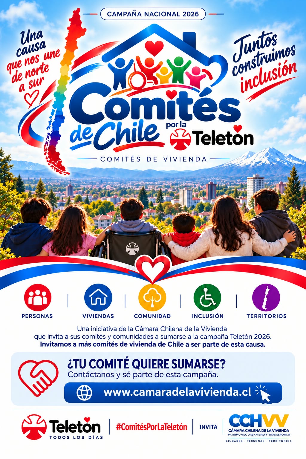 Campaña Comités de Chile por la Teletón 2026. Haz clic para conocer la campaña e inscribir tu comité.